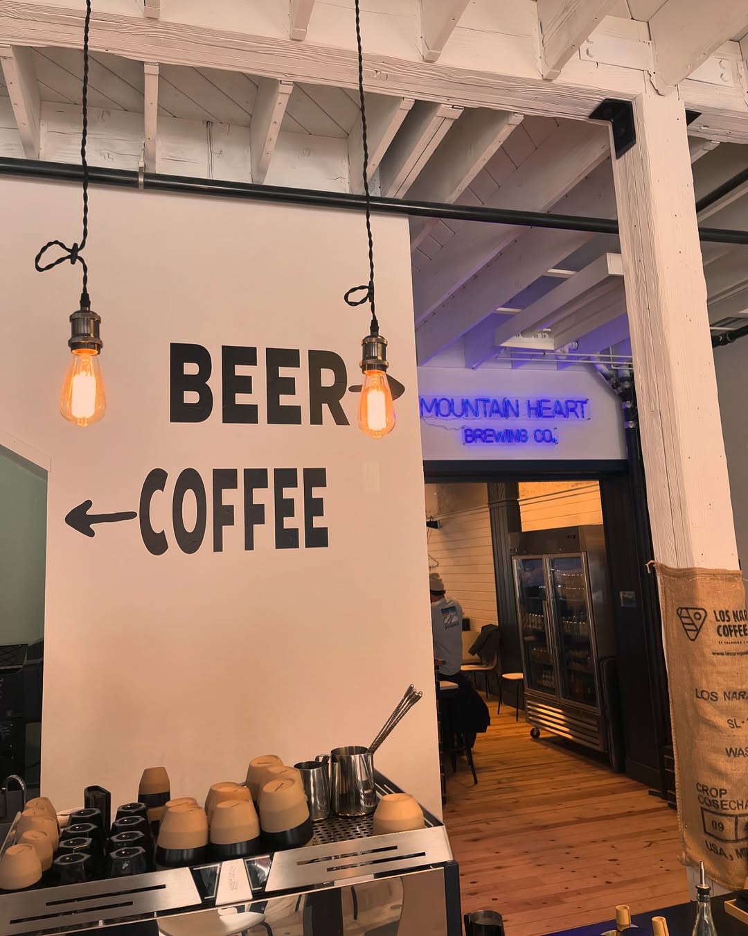 Mountain Heart Beer & Coffee sign